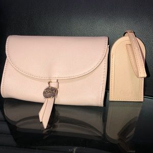 Chloé pouch and luggage tag set